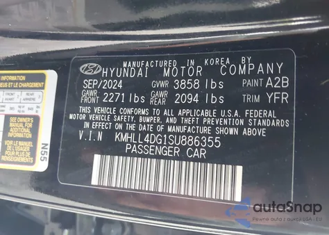 2025 Hyundai Elantra Se from USA, damaged, VIN KMHLL4DG1SU886355